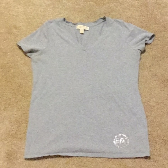 Michael Kors Tops - Michael Kors Gray  V Neck T-shirt